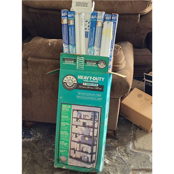 Box of misc floresencent lights