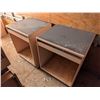 Image 1 : (2) Pink Wood Night Stands w/ Pull out Top 20"x24"x31"