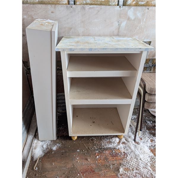 Rolling Wood Cart (36"x24"x16) and rolling wood Base