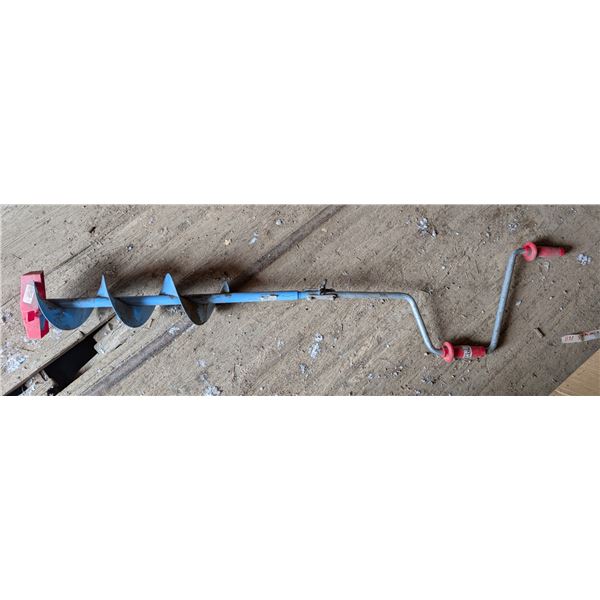 Blue Hand Crank Ice Auger (Made in Sweden)