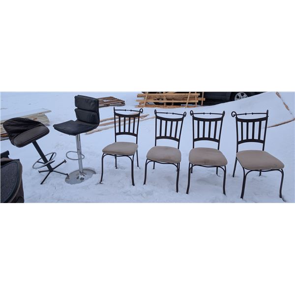 Lot of (6) Chairs (2) island Chairs