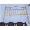 Image 3 : Repainted Bed Frame (61"x60") and (2) Bed Ends (wood and Brass Coloured End) (54"x45") (59"x43")