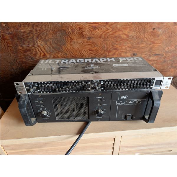 CS 400 Stereo Power Amplifier and Ultragraph Pro 15 Band Graphic Equalizer (Not Tested)