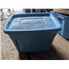 Image 4 : Rubbermaid Storage Tub w/ misc. Blankets as Shown
