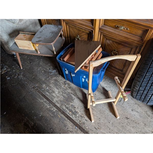 Wood End Stand, wood Hanging Rack Stand, and etc. as Shown