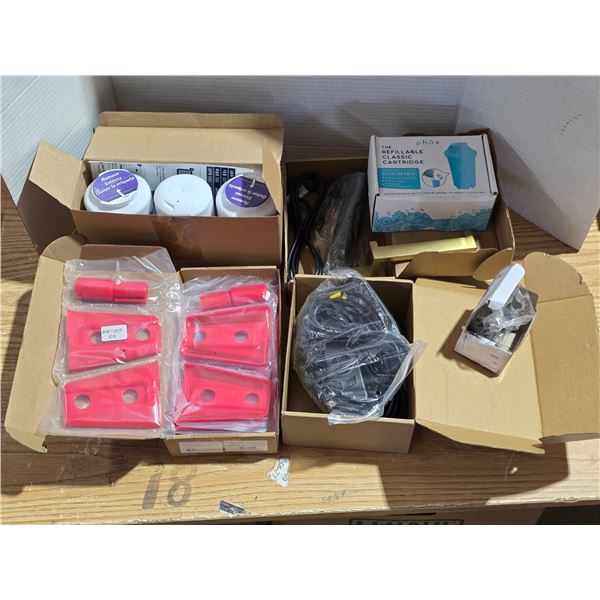 Lot of misc items, water filter parts