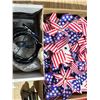 Image 2 : Lot of misc items, door knobs, flag pendants