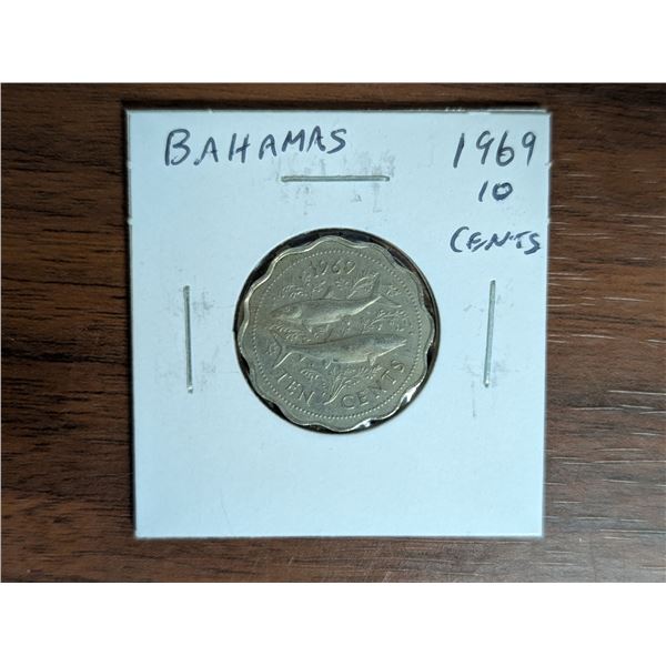 Bahamas 1969 10 Cent Coin