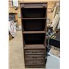Image 1 : wooden bookshelf (3) Drawers 69"x15"x24"