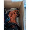 Image 3 : Box of Booster Cables, Misc. Cords, and etc.