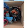 Image 4 : Box of Booster Cables, Misc. Cords, and etc.