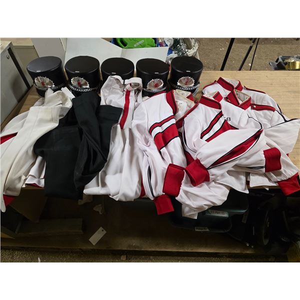 SLB Band uniforms- 5 shirts, 3 pants, 2 skirts and 5 hats- sizes vary from small to large