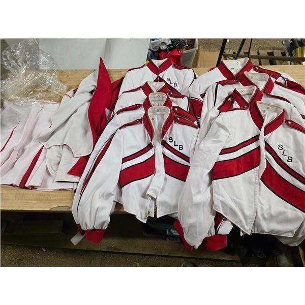 SLB Band uniforms- 8 shirts and 1 skirt -small to large