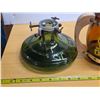 Image 3 : Pyrex coffee pot, green glass lamp base and misc items