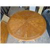 Image 2 : Wood Round Table w/ Leaf 42"x32"x68-40"