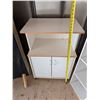 Image 3 : Wood Shelf Box and Wood Rolling Cart w/ Cabinets