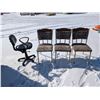 Image 1 : (3) Vintage Chairs and (1) Office Chair