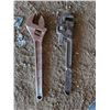 Image 1 : Pipe Wrench and large Wrench