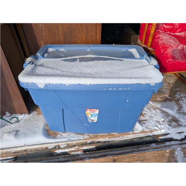 RubberMaid Storage Tub W/ Misc. Items
