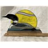 Image 2 : Stained Glass Loon w/ White Oak base