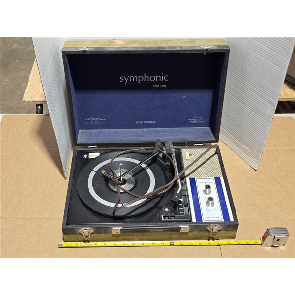 Symphonic solid state record player- untested