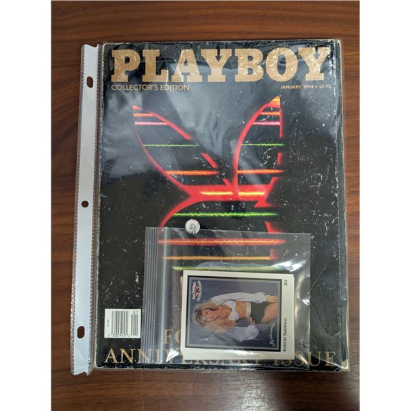 Playboy Collectors Edition Jan 1994 w/ Pro Football Cheerleaders Cards