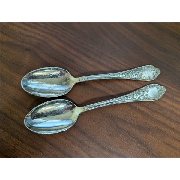 (2) .800 Sterling Silver Spoons