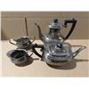 Image 1 : 4pc tea and coffee/cream and sugar silver plated set
