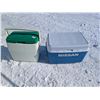 Image 1 : (2) Coolers (1) Rubbermaid 16"x10"x14"