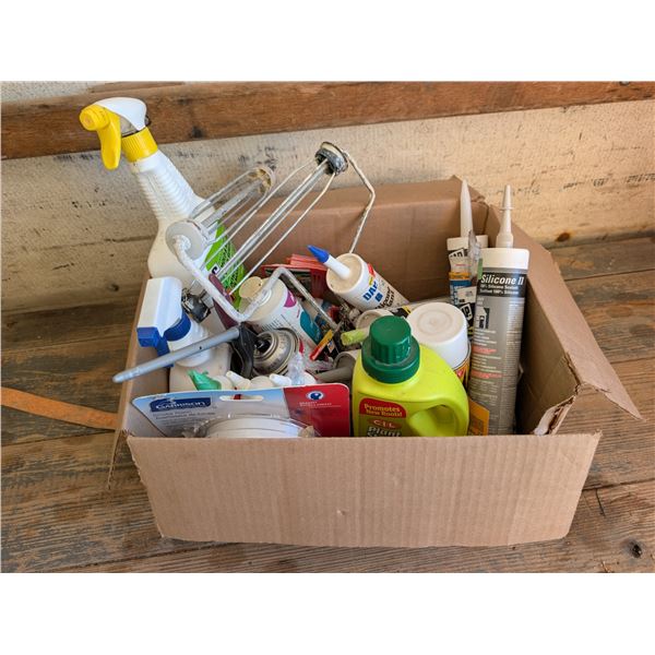 Box of Silicone, CLR, Plant Starter, and etc.