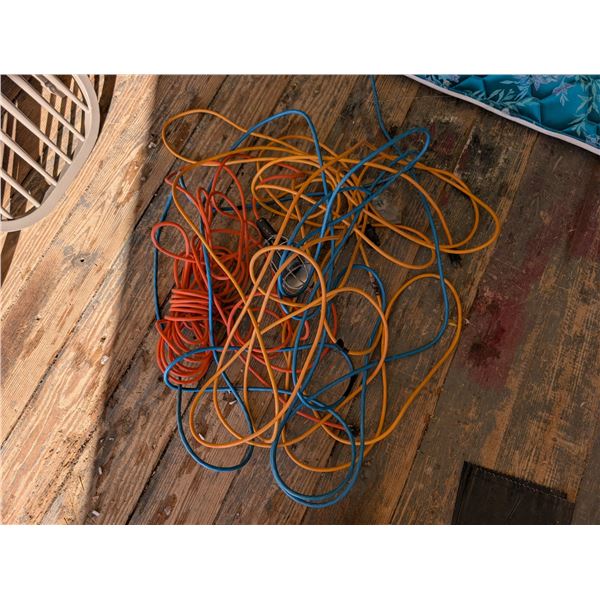 Lot of Extension Cords and Hanging Work Light
