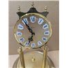 Image 3 : West Germany Kien Brass Coloured Glass Top Cover Clock 12"