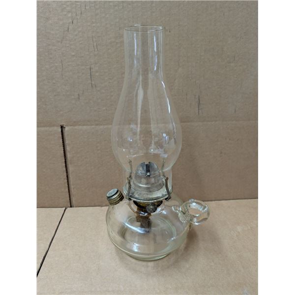 Vintage Oil Lamp "White Flame" w/ Handle/Shade