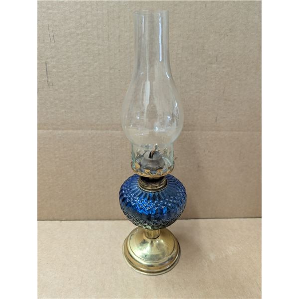 Unique Designed Blue Glass Oil Lamp