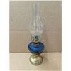 Image 1 : Unique Designed Blue Glass Oil Lamp