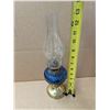Image 2 : Unique Designed Blue Glass Oil Lamp