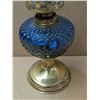Image 3 : Unique Designed Blue Glass Oil Lamp