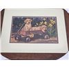 Image 2 : Picture of 2 dogs and wagon- 15" by 12"