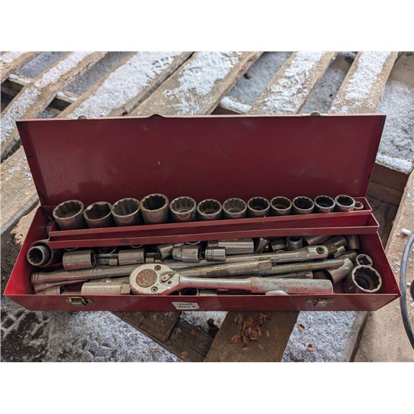 Red Tool box w/ Socket Set (Larger Set)
