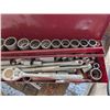 Image 3 : Red Tool box w/ Socket Set (Larger Set)