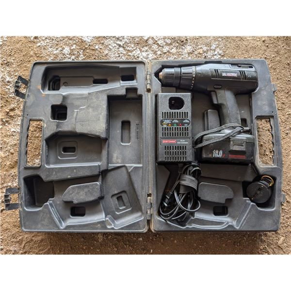 Craftsman 18.0V Cordless Drill Driver w/ Case, Battery, and charger (not tested)