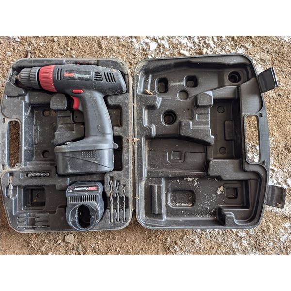 Powermate Cordless Drill Driver w/ Case, Battery, and charger (not tested)