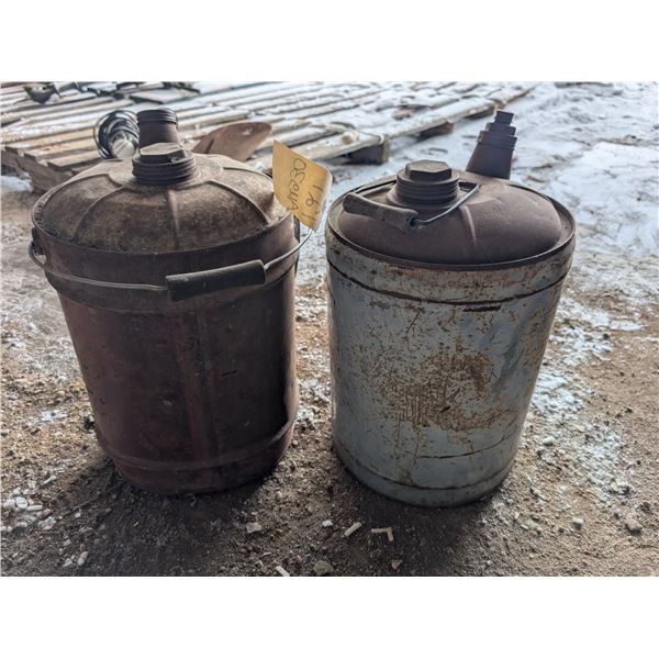 (2) Vintage Oil pails