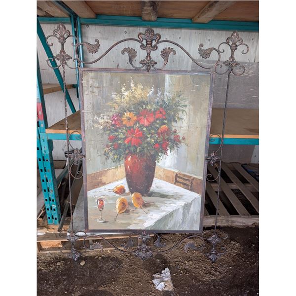 Original 59"x38 Framed Painting in Unique Designed Frame