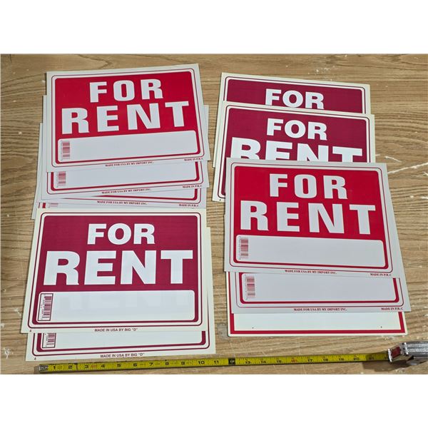12 for rent signs