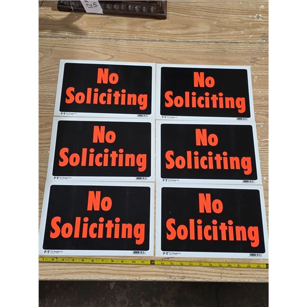6 no soliciting signs