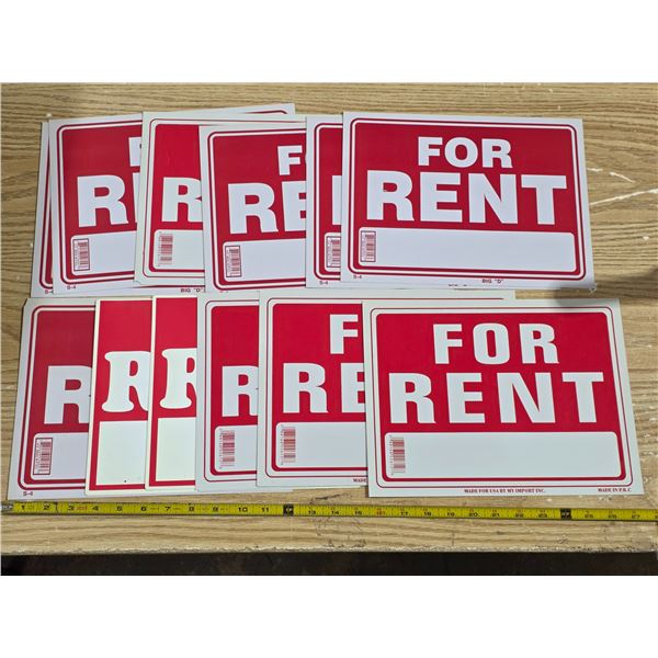 12 for rent signs