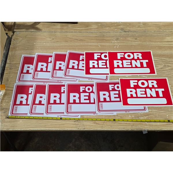 13 for rent signs