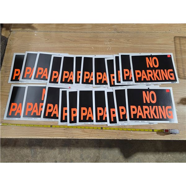 22 no parking signs