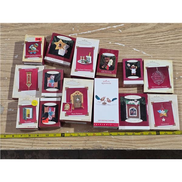 Variety of christmas keepsake ornamens